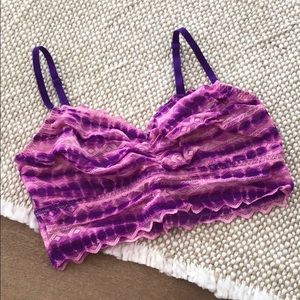 Victorias Secret PINK Bralette Lace Purple Small